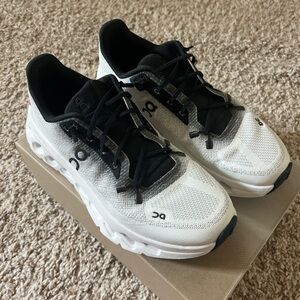 On Running Black and White Athletic Shoes